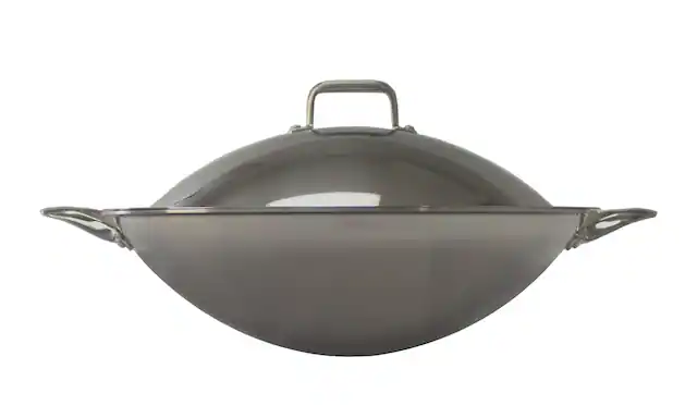 Front. SPT - 16.5″ Induction Ready Stainless Steel Wok with Lid - Stainless steel.