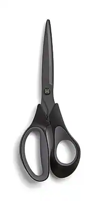 TRU RED - 8" Non-Stick Titanium Coated Scissors, Straight Handle - Black