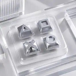 Womier - PBT Keycaps with Metal Paint, Custom Retro Keycaps Set for All ANSI Cherry MX Switches Mechanical Keyboards - Silver-4 Keys