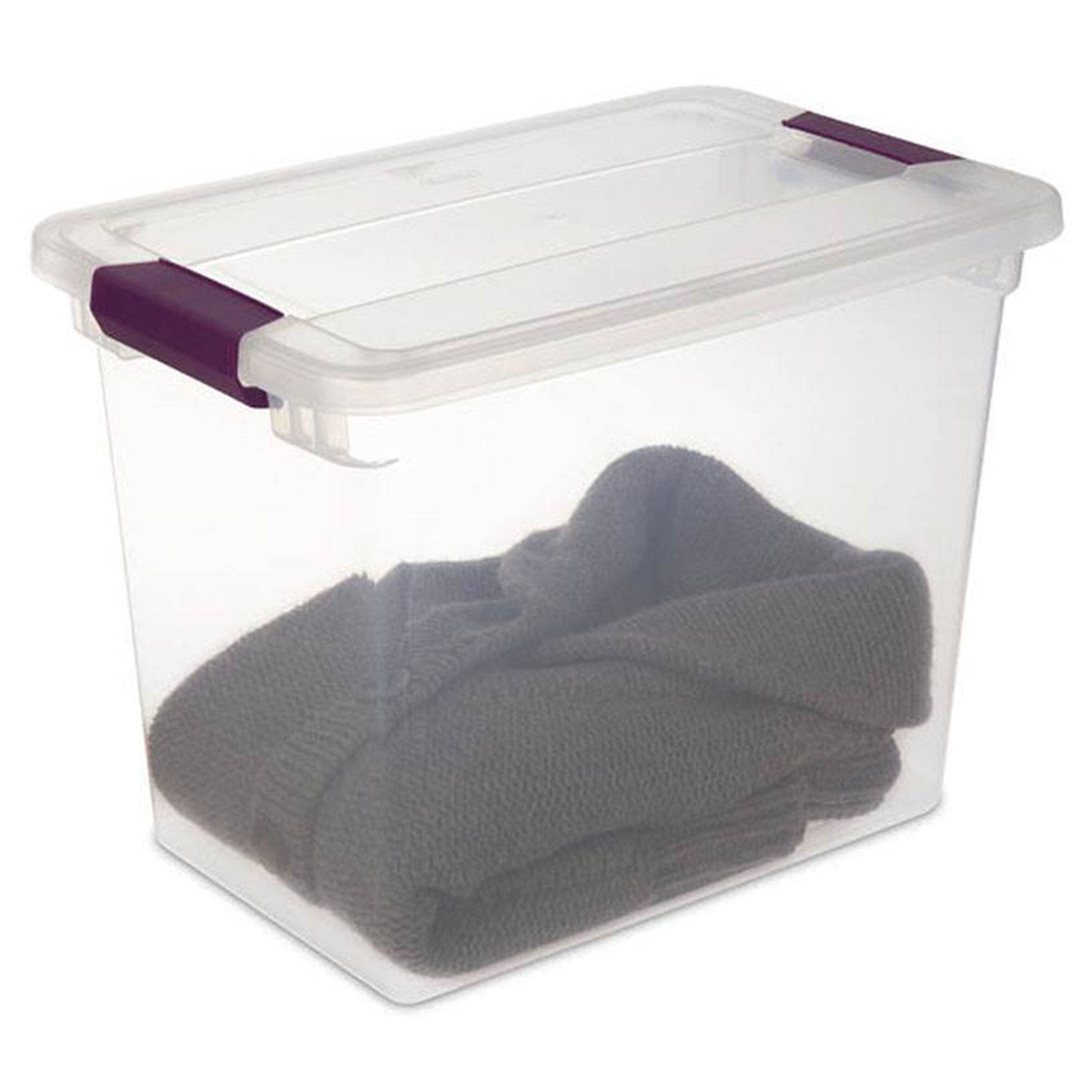 Alt View 2. Sterilite - Sterilite 27 Qt Storage Container, 6 Pack, and 6 Qt Storage Container, 12 Pack - clear.