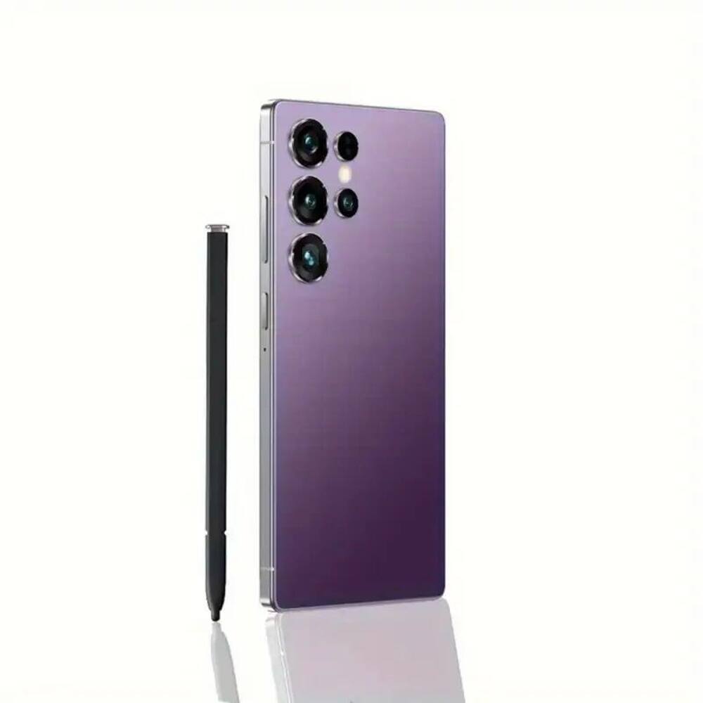 Left. Loheer - Loheer Unlocked 5G Smartphone 256GB, 6.8" HD+ Display I25 Ultra Phone with Built in Pen, 6000mAh Battery, Purple - Purple.
