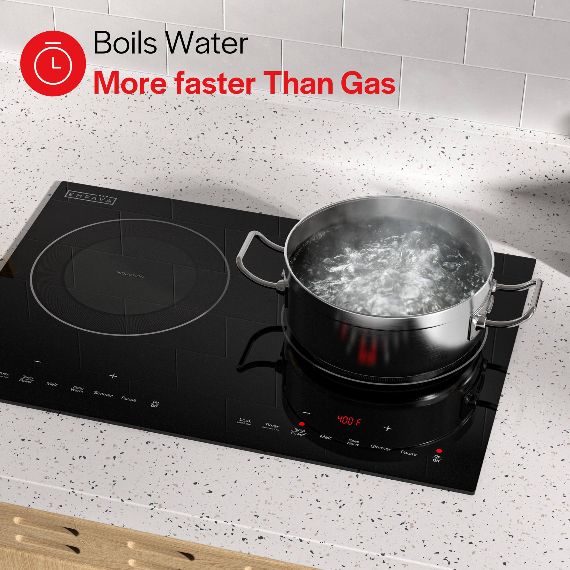 Boils Water More Faster Than Gas.