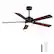 Angle. Breezary - 52" Modern Indoor Ceiling Fan with LED Light, 5 Reversible Plywood Blades, 6-Speed DC Motor, Remote, Timer, 5" Downrod - Matte Black and Two-tone Wood Grain.