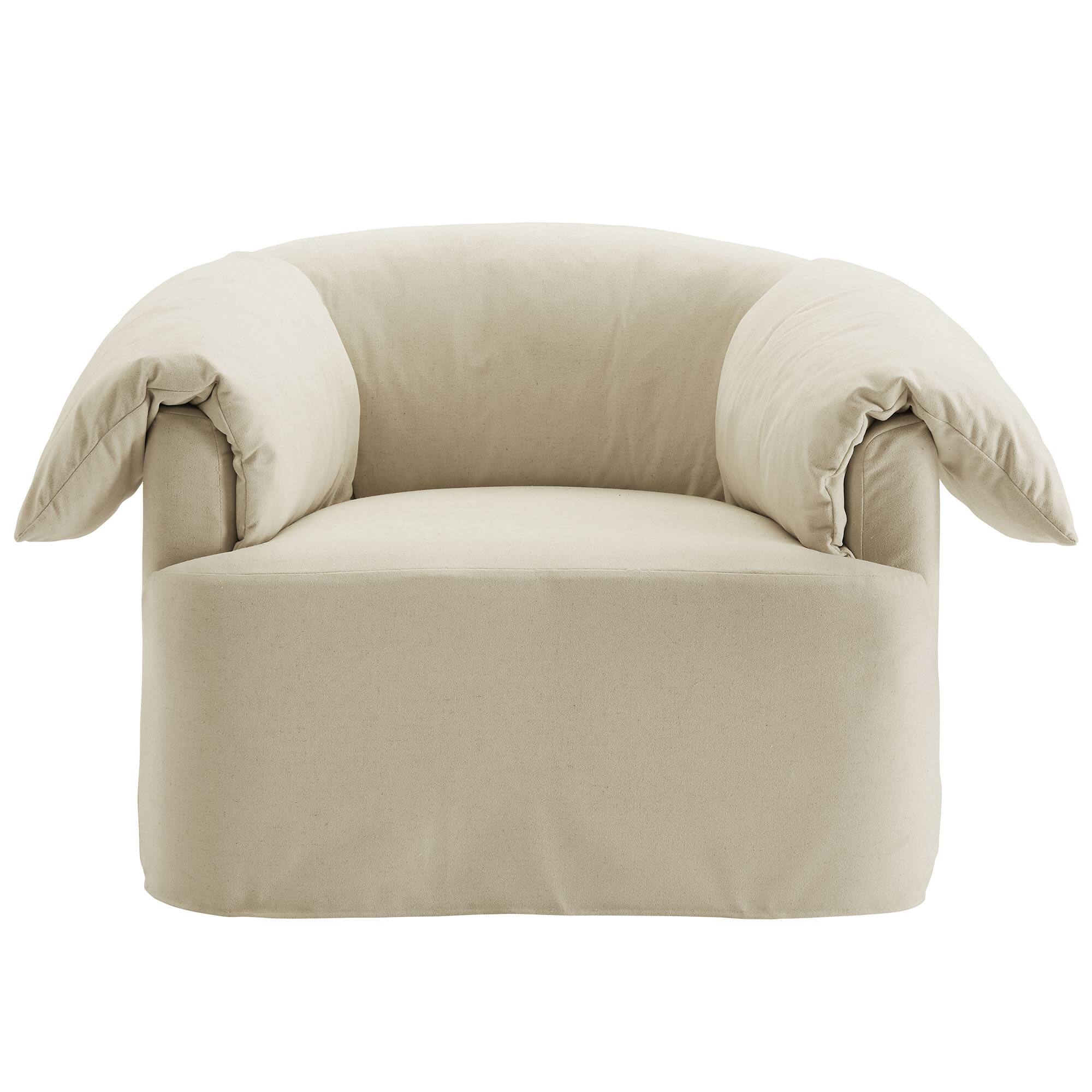 Alt View 4. Modway - Lark Slipcovered Fabric Oversized Armchair by Modway - Linen.