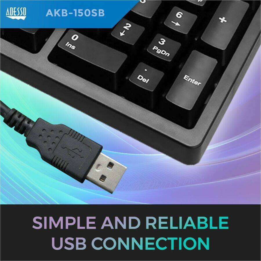 ADESSO  
AKB-150SB  

SIMPLE AND RELIABLE USB CONNECTION