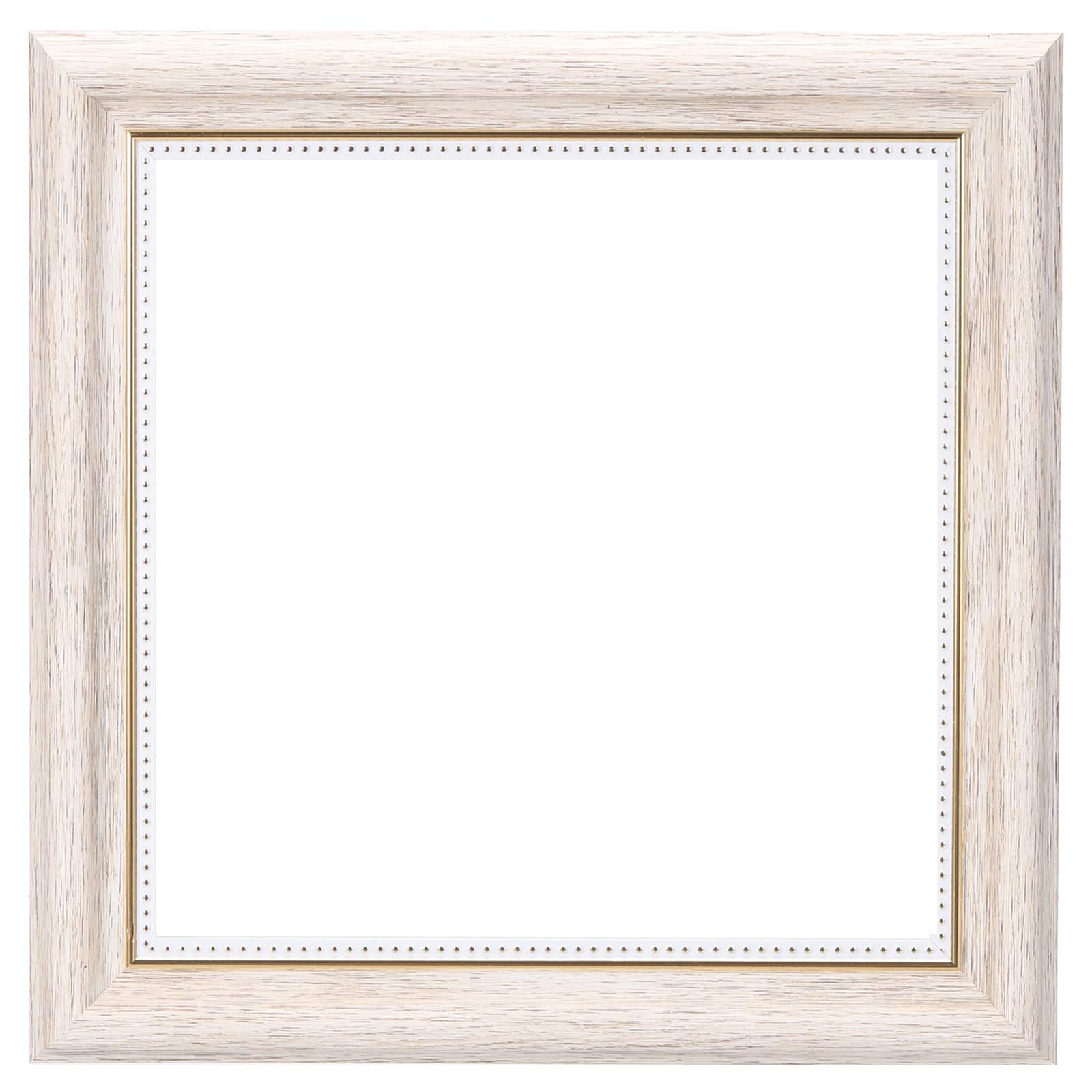 Unique Bargains - 8x8" Resin Floating Frame for Canvas, Vintage Wall Hanging Decor for Home Office Display - White/Gold