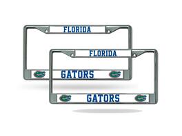 Rico Industries - Florida Gators Chrome Metal (Set of 2) License Plate Frames for your Car or Truck - Multi