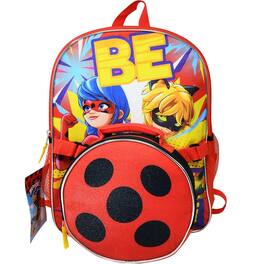 UPD - Miraculous Ladybug 16" Backpack with Round Lunch Bag - Multicolored