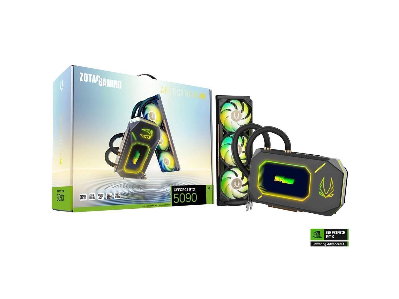 ZOTAC GAMING  
ARTICSTORM  
GEFORCE RTX 5090  
32GB GDDR6X  
5090  
GEFORCE RTX 5090  
Powering Advanced AI