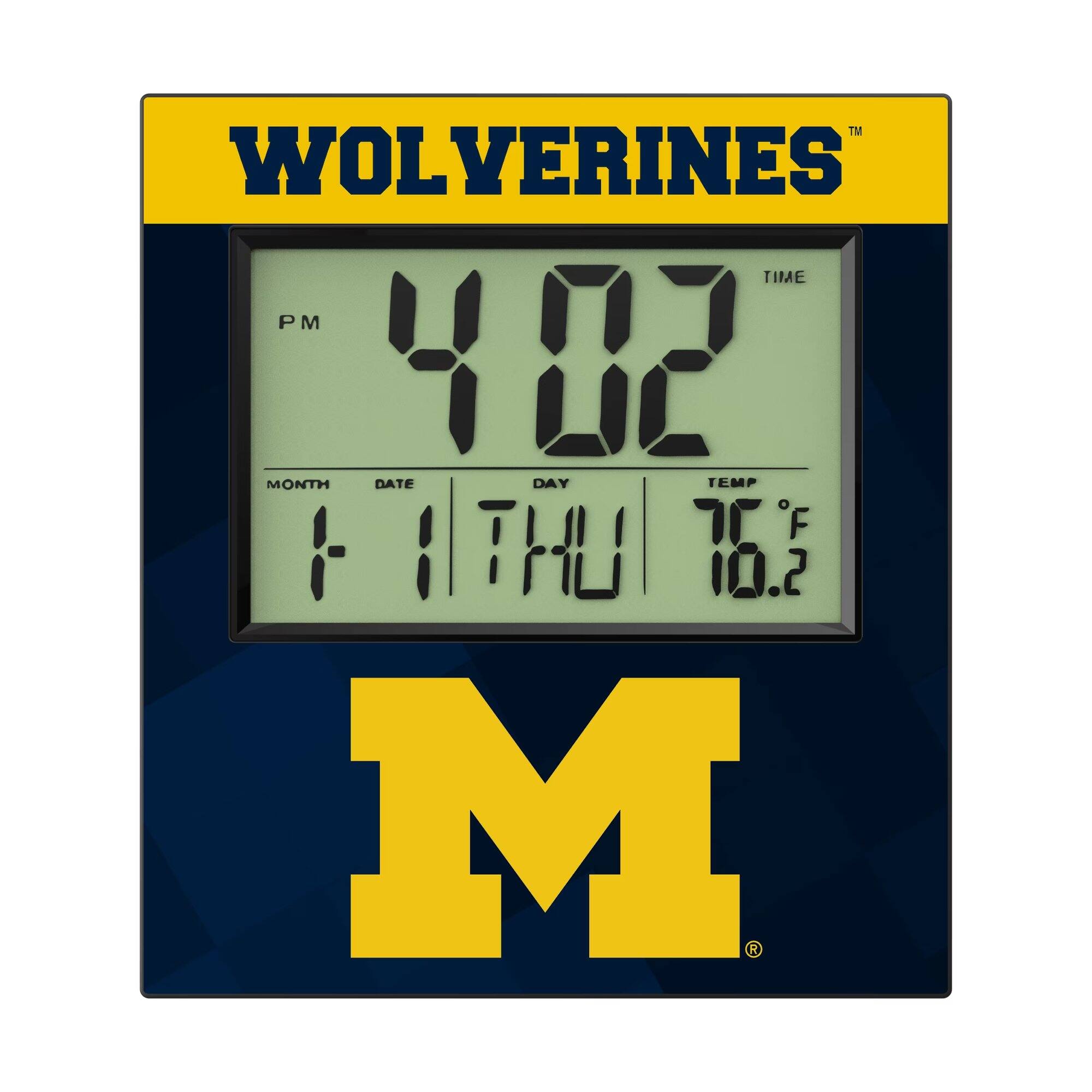 WOLVERINES™

TIME 4:02 PM

MONTH 1 DATE 1 DAY THU TEMP 76.2°F