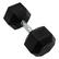 Front. Inspire - Inspire Fitness 50 LB Rubber Dumbbell - Black.
