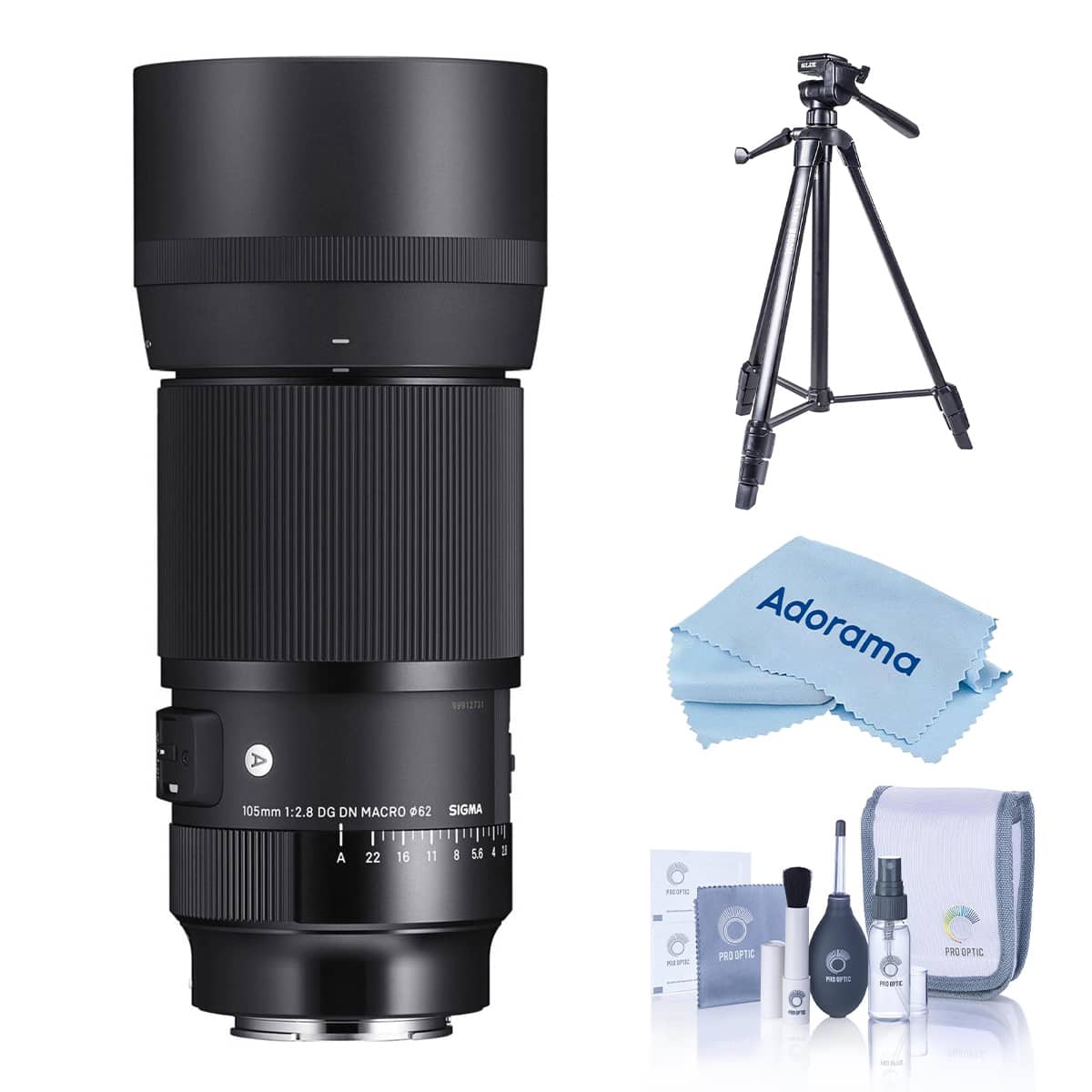 Bundle - Sigma - 105mm f/2.8 DG DN ART Macro Lens for Sony E with U8800L Al Tripod