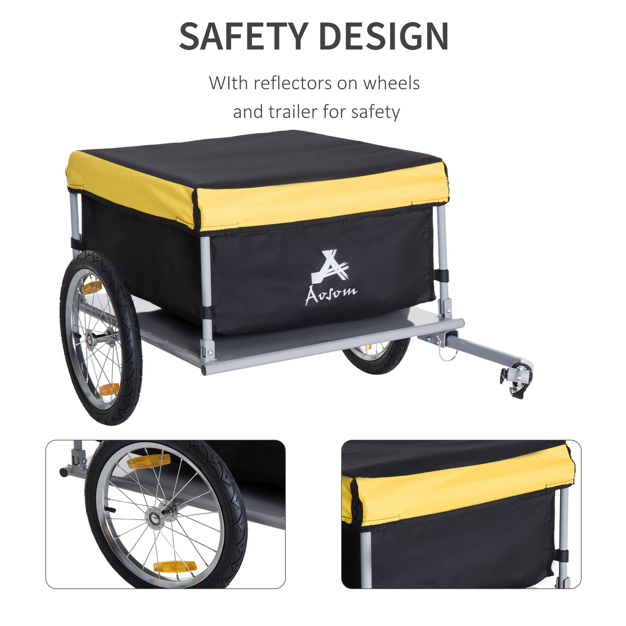 SAFETY DESIGN
With reflectors on wheels and trailer for safety
A Avsom