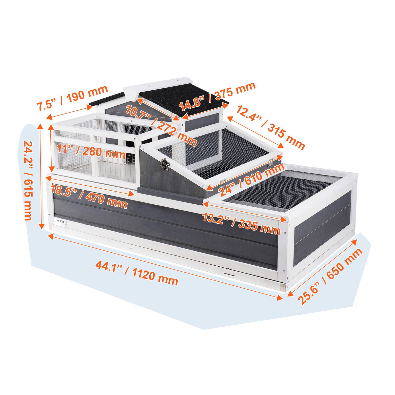 - 7.5" / 190 mm
- 14.8" / 375 mm
- 12.4" / 315 mm
- 10.7" / 272 mm
- 11" / 280 mm
- 18.5" / 470 mm
- 13.2" / 335 mm
- 24.2" / 615 mm
- 24" / 610 mm
- 25.6" / 650 mm
- 44.1" / 1120 mm