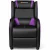 Front. Kadyn - Recliner Chair, Reclining Chair,Lounge Chair,Home Massage Gaming Recliner Chair-Purple - Purple.