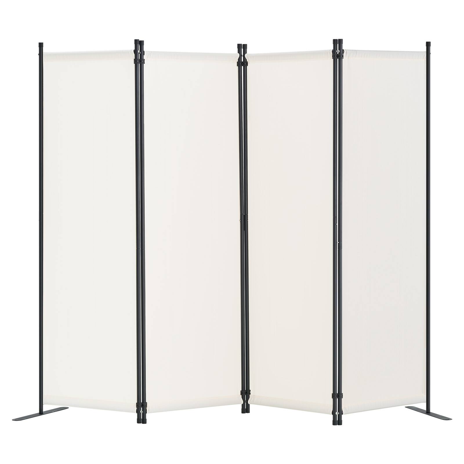 VEVOR - Room Divider, 4 Panel Room Dividers and Folding Privacy Screens, Fabric Partition Room Dividers for Office, Bedroom - White