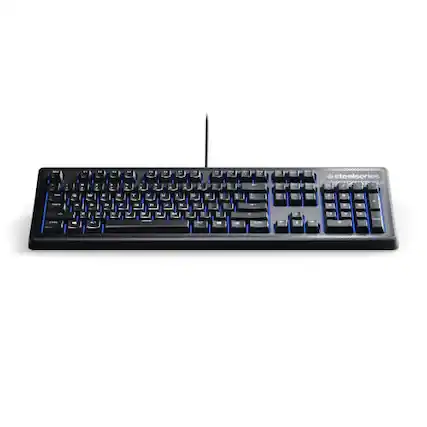 Front. SteelSeries - SteelSeries Apex 100 Gaming Keyboard Tactile Silent 64435 - Black - Black.
