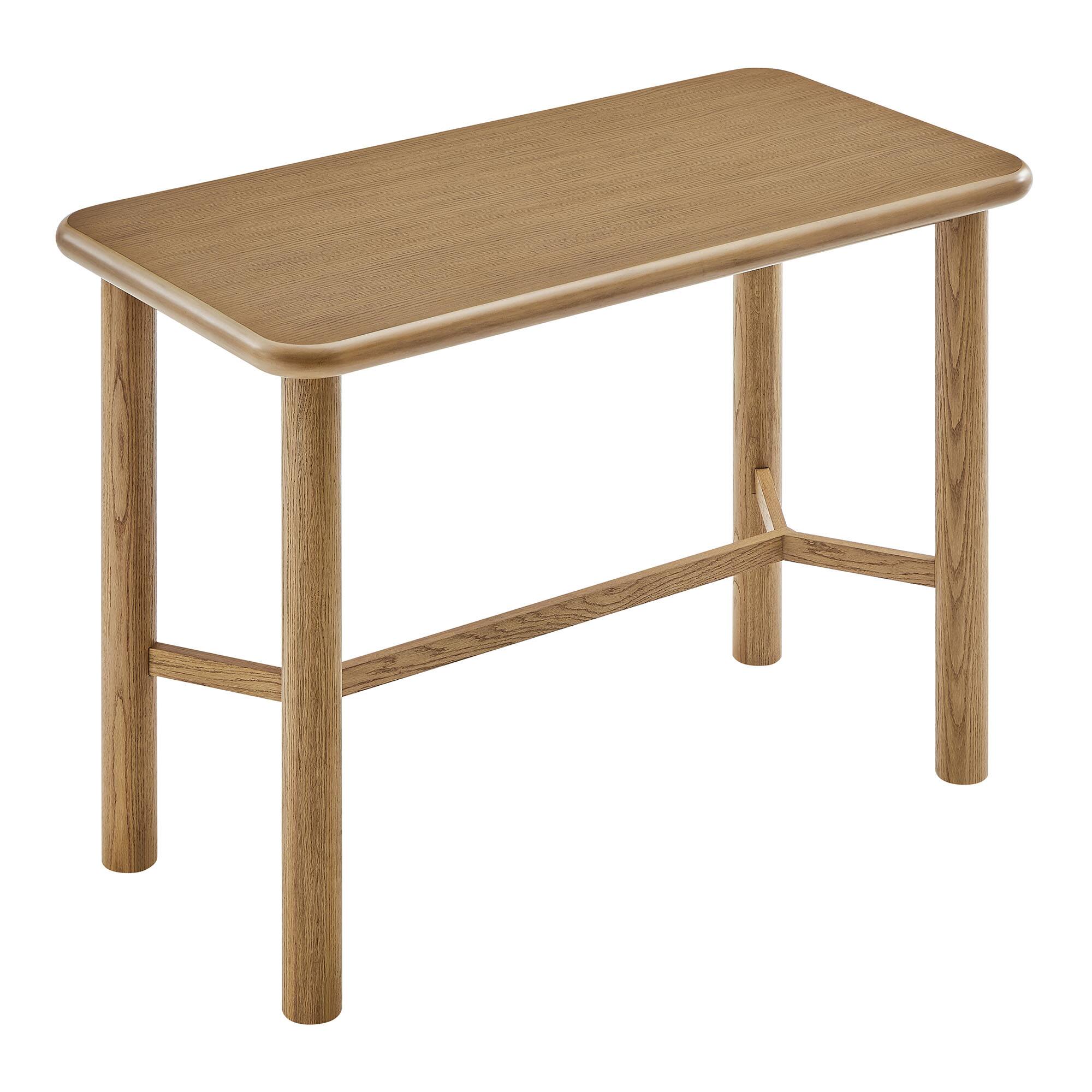 Alt View 4. Modway - Alvia Rectangular 60" Oak Wood Bar Table by Modway - Weathered Oak.