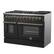 Angle. Forno Appliances - Galiano 6.58 Cu. Ft. Freestanding Dual Fuel Range with Convection Oven and Griddle - Black Door.
