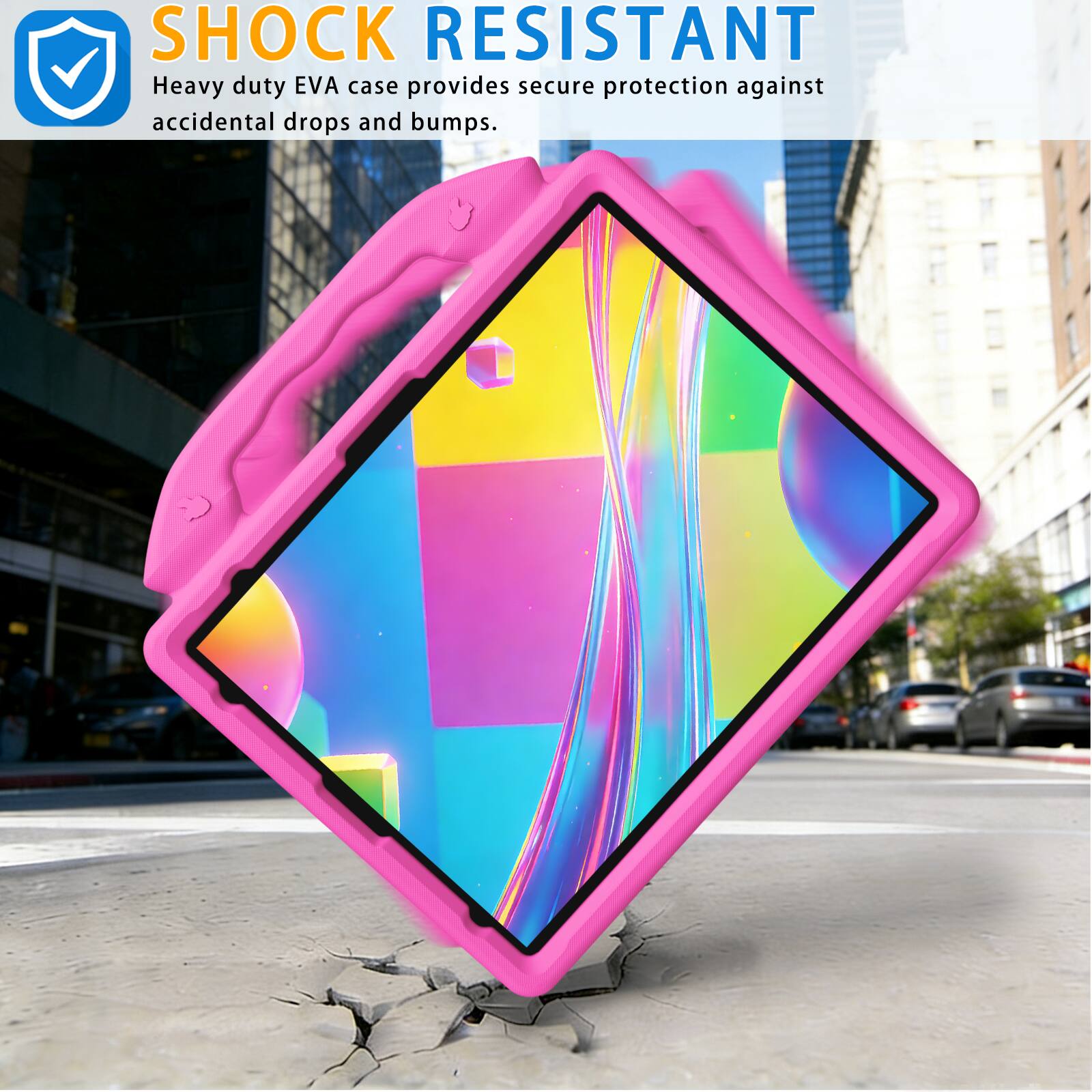 SHOCK RESISTANT  
Heavy duty EVA case provides secure protection against accidental drops and bumps.