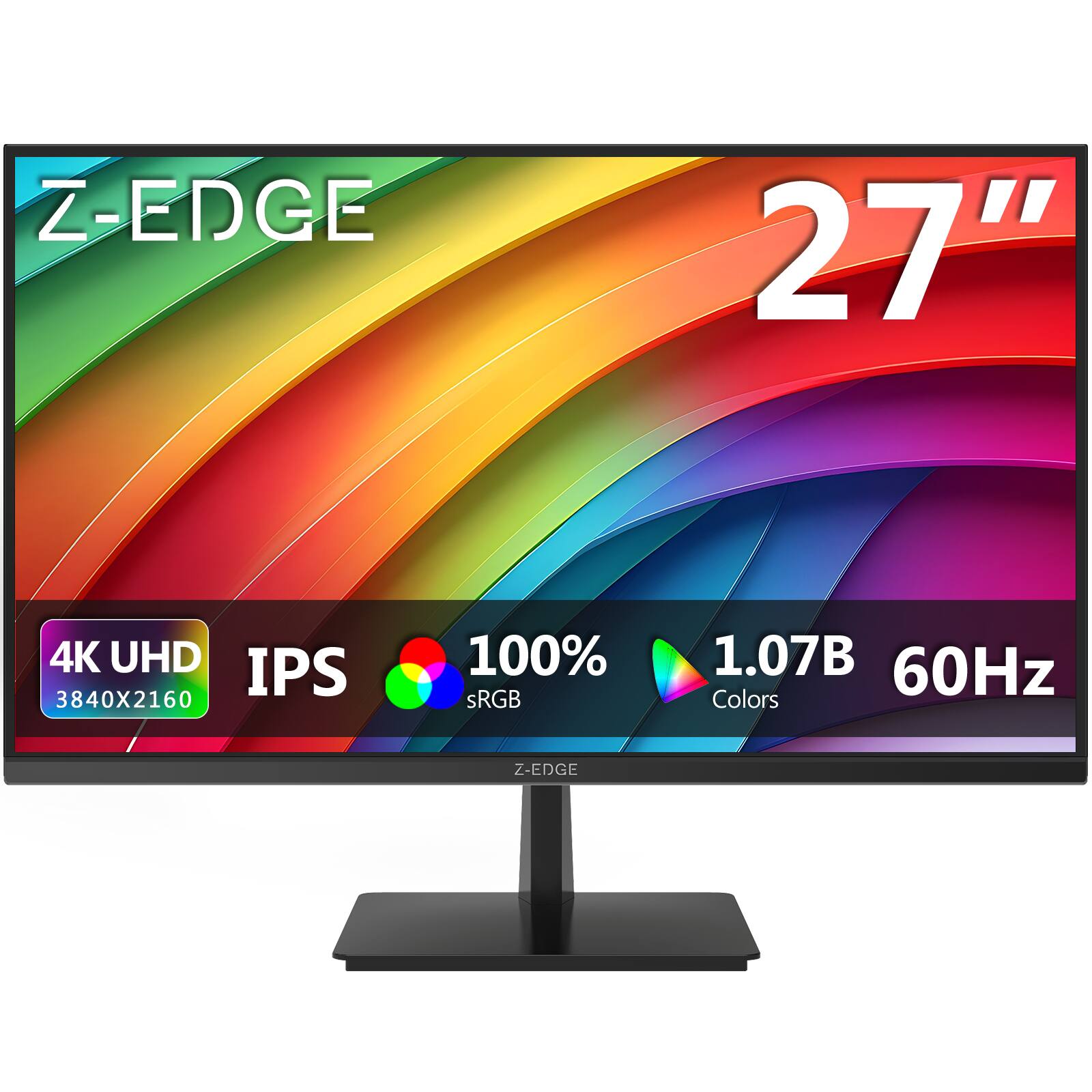 Z-EDGE 27" 4K UHD IPS 3840x2160 100% sRGB 1.07B Colors 60Hz