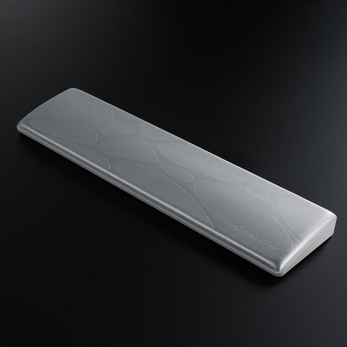Angle. GravaStar - GravaStar 60% Keyboard Wrist Rest Pad Silver - Silver.