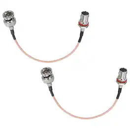 Unique Bargains - 2pcs 0.66FT 3G-SDI Cable BNC Male to Female HD-SDI RG179 Coaxial Video Jumper for CCTV Monitor - Orange