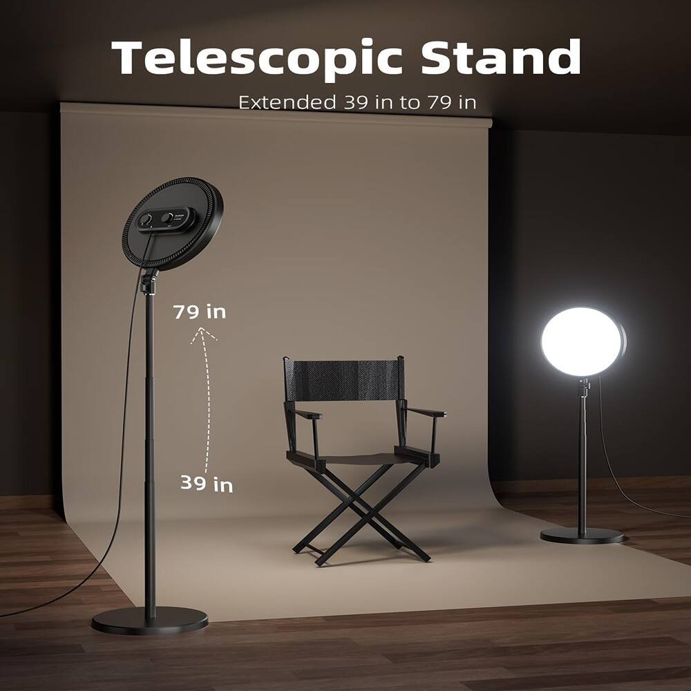 Telescopic Stand  
Extended 39 in to 79 in  

79 in  
39 in