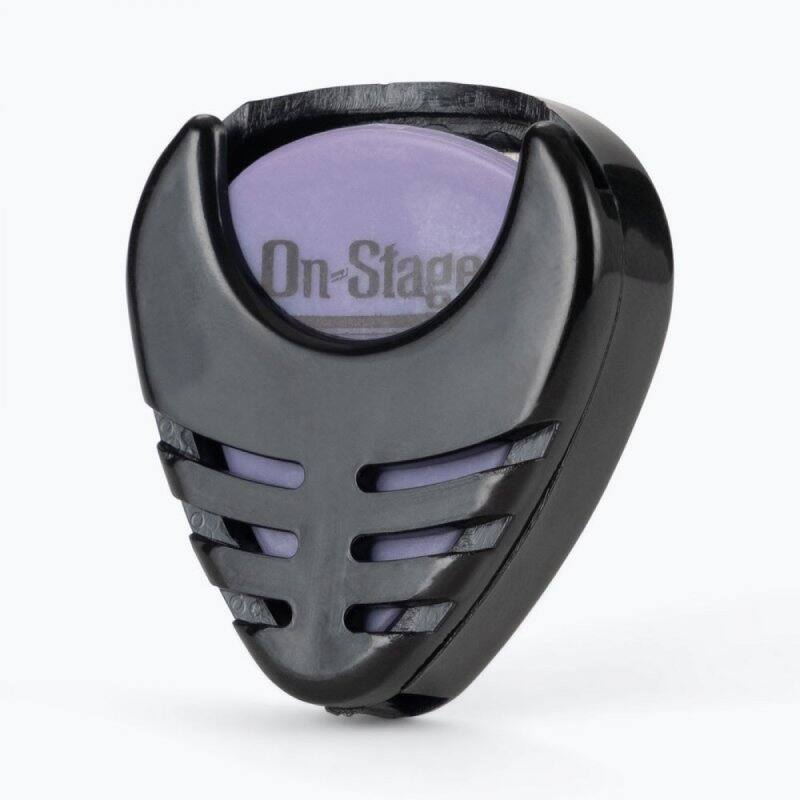 Front. On Stage Stands - On-Stage Gear Jar of 100 Pick Holders (GSAPK6500) - Black.