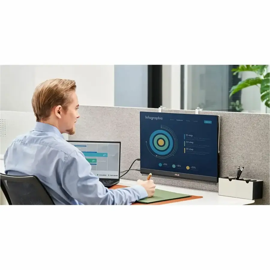 Alt View 25. ASUS - ZenScreen 23.8" IPS LED FHD 75Hz Monitor (USB, HDMI) - Black.