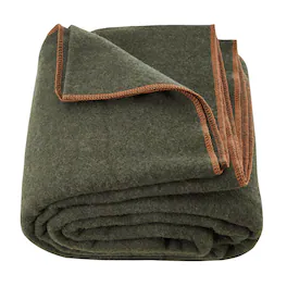 VEVOR - Wool Camping Blanket, Large Warm Stadium Blanket, Waterproof & Windproof, Flame Retardant, Great for Outdoors, Picnics - Army green