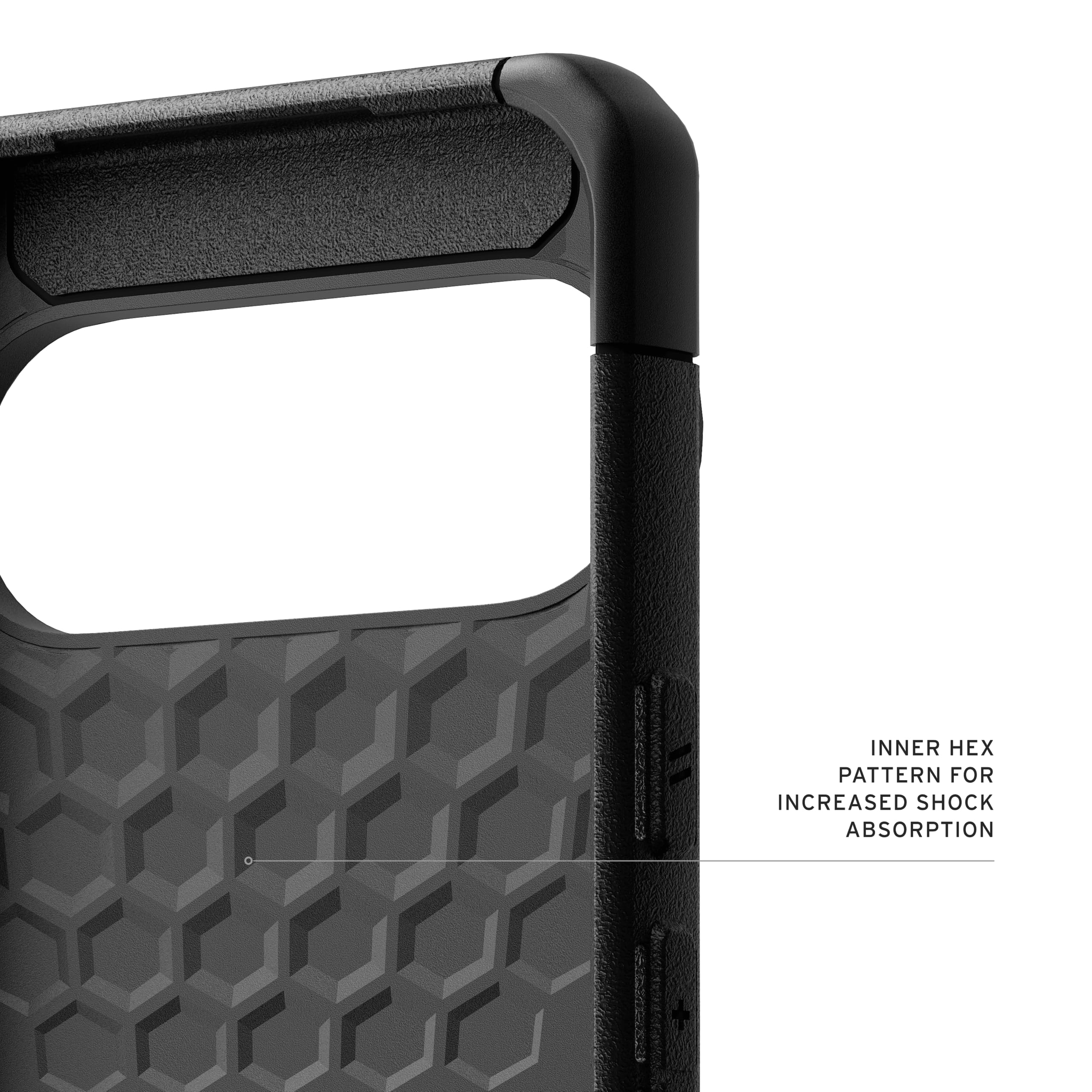 INNER HEX PATTERN FOR INCREASED SHOCK ABSORPTION