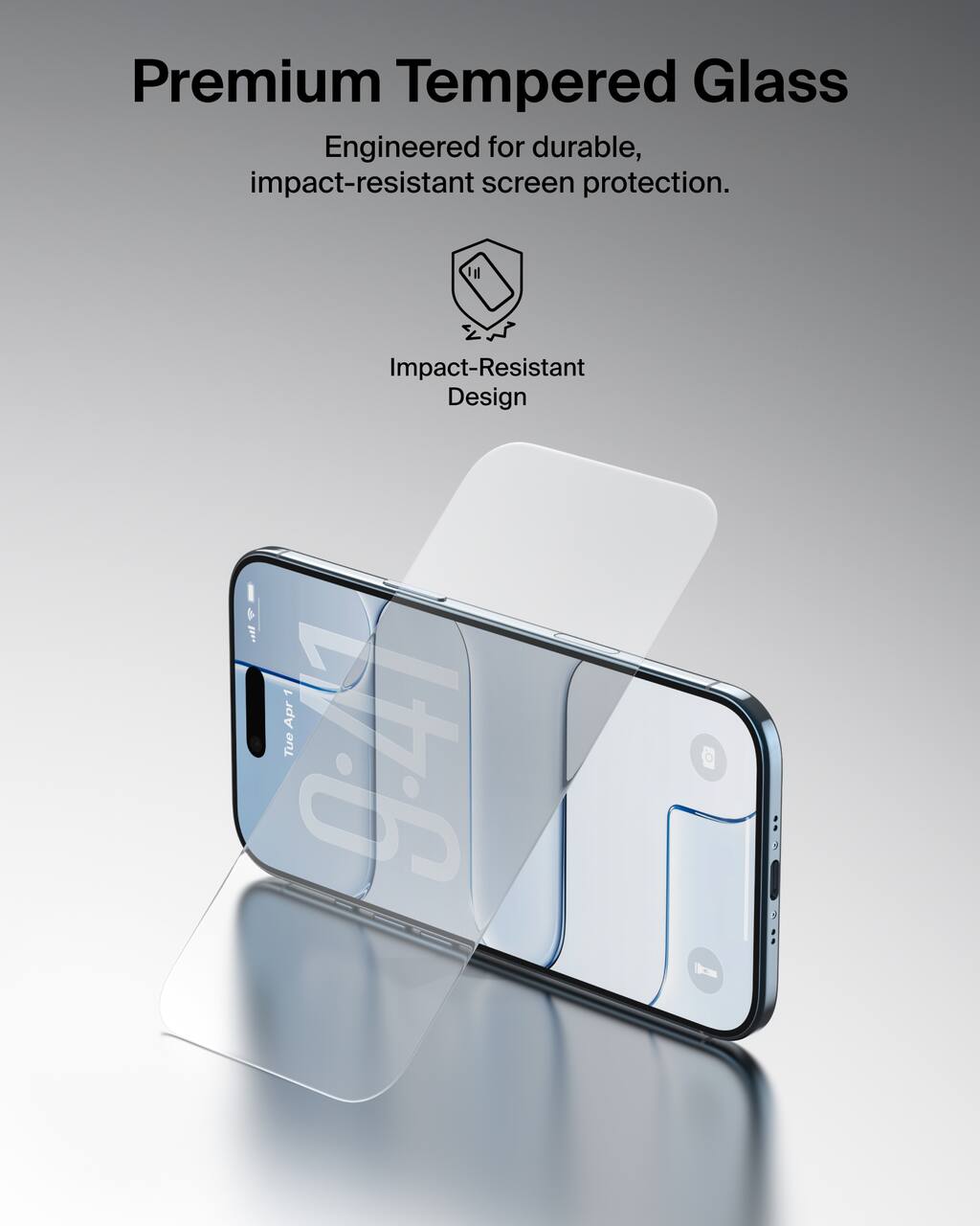 Premium Tempered Glass  
Engineered for durable, impact-resistant screen protection.  

Impact-Resistant Design