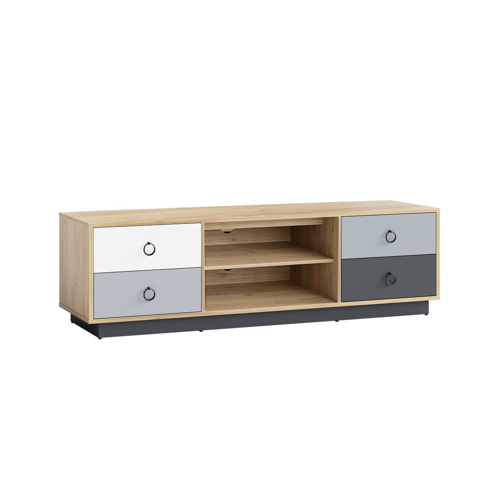 Alt View 9. Ecooso - 55 Inch TV Stand with 2 Storage Cabinets for TVs up to 60 Inch - Natural.