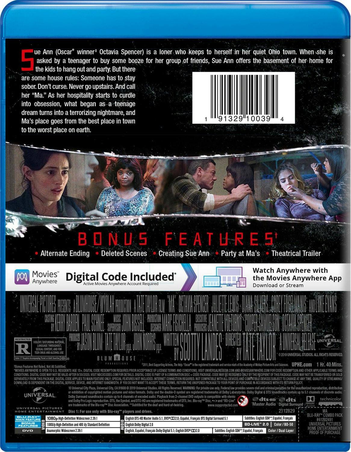 Back. Ma (DVD + Digital) [Blu-ray].