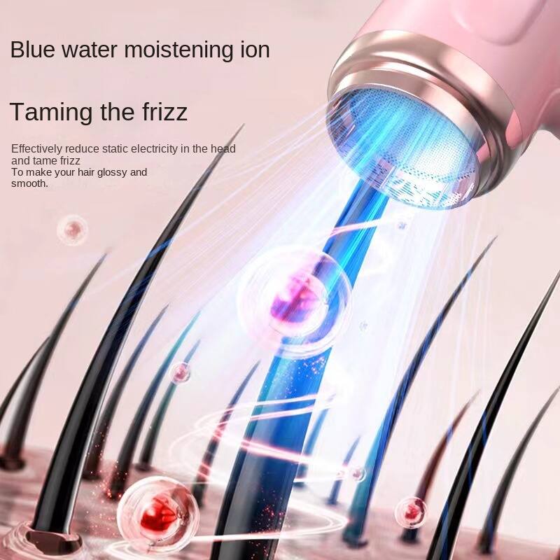 Blue water moistening ion  
Taming the frizz  

Effectively reduce static electricity in the head and tame frizz.  
To make your hair glossy and smooth.