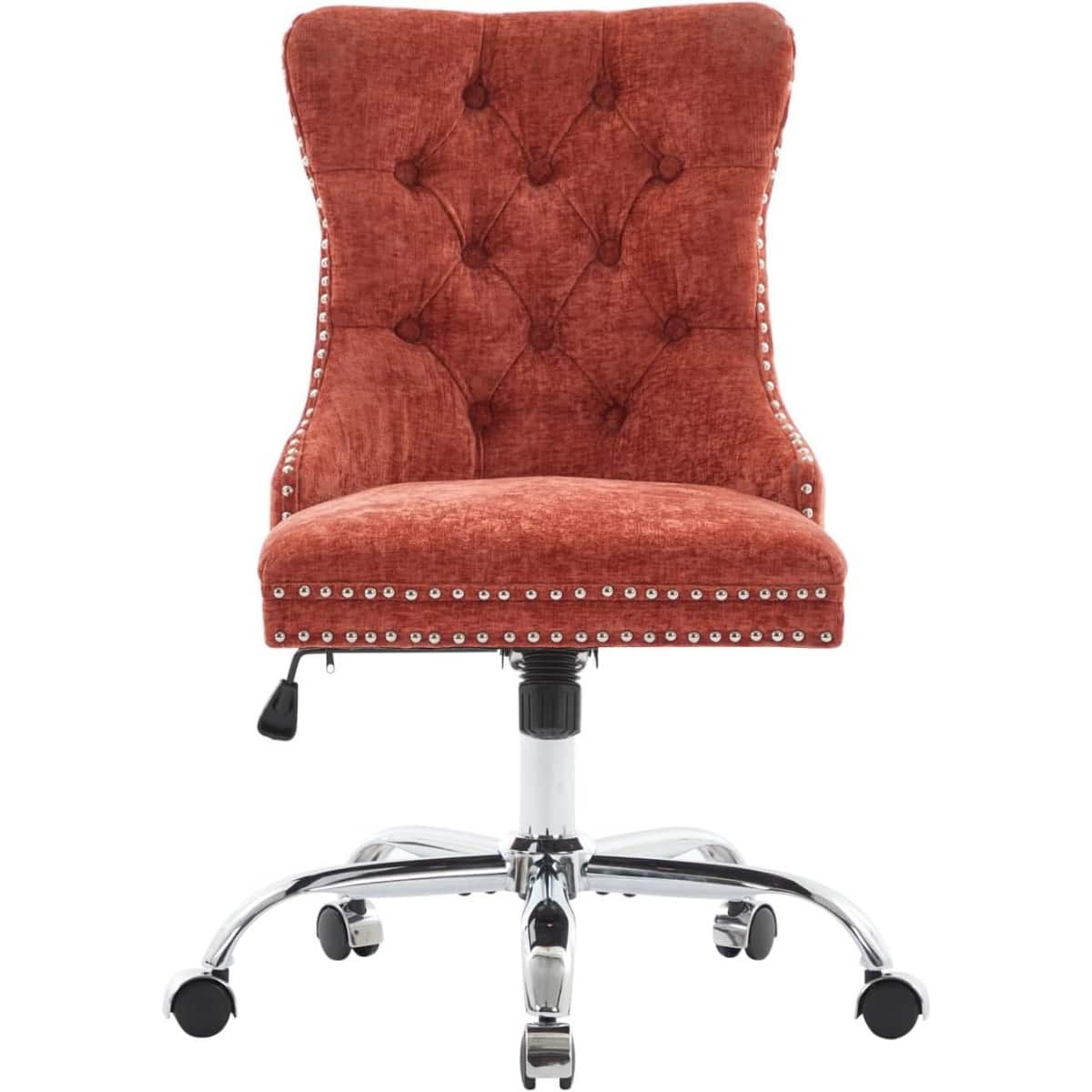 HTUTWOO - Office Chair with Adjustable Height & Tilt Back,360° Swivel Wheels,Comfortable Desk Chair,for Home Office,Bedroom - Orange