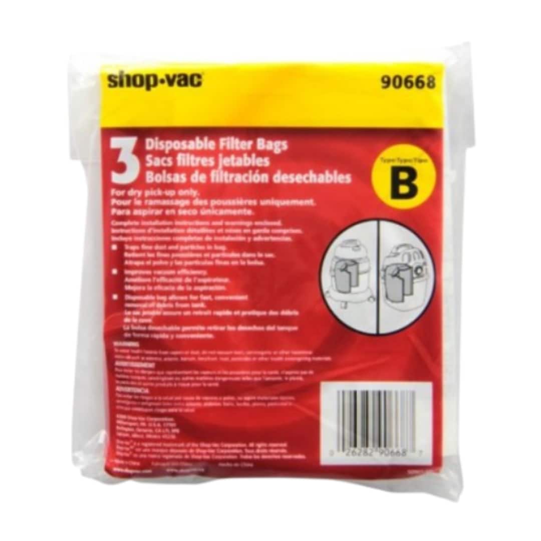 Shop-Vac - 3 Pack Replacement Vacuum Bags for Part #9066833