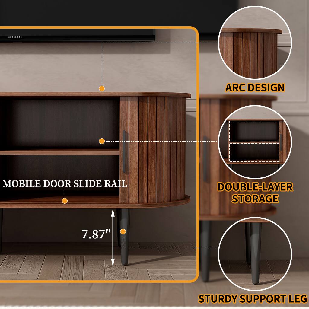 - ARC DESIGN
- MOBILE DOOR SLIDE RAIL
- DOUBLE-LAYER STORAGE
- 7.87"
- STURDY SUPPORT LEG
