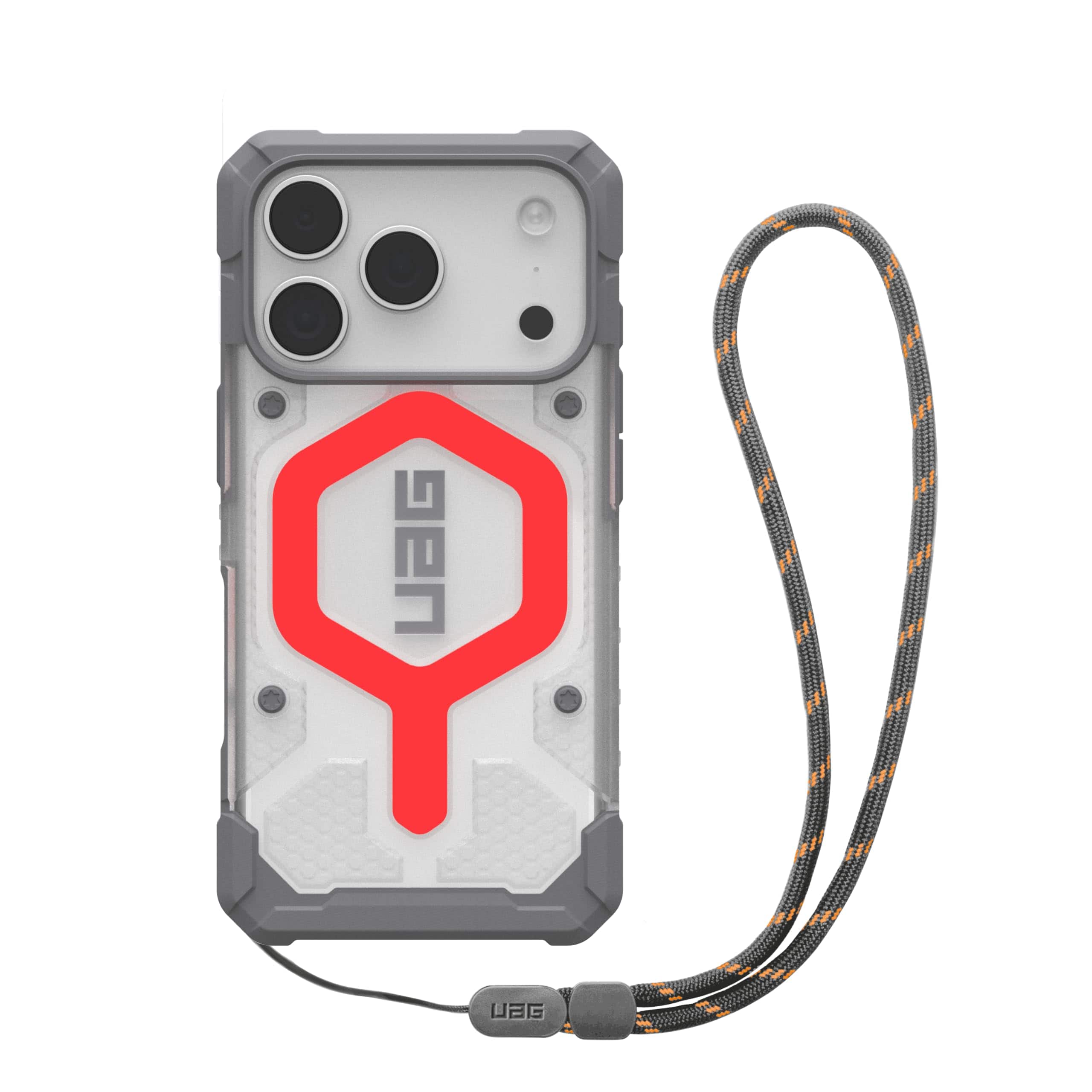 UAG - iPhone 17 Pro Case with Glow-in-the-Dark MagSafe Magnet & Adjustable Wrist Lanyard Bundle, Translucent Rugged Cover - Active Lava price history on PriceWatchPro
