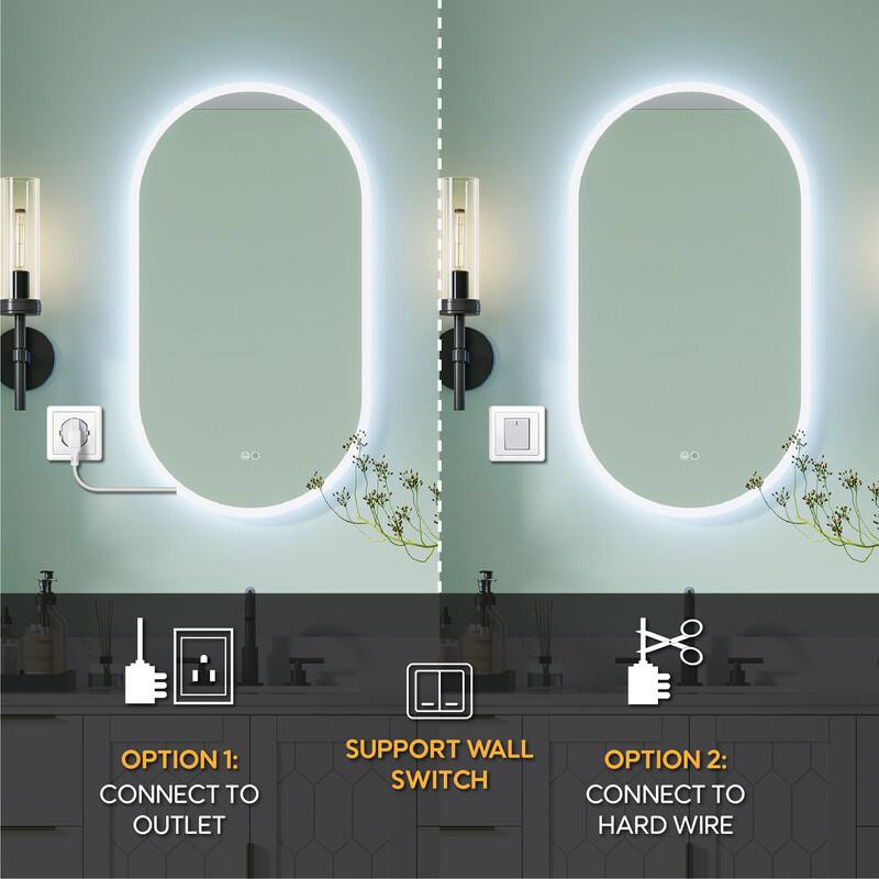 OPTION 1: CONNECT TO OUTLET  
SUPPORT WALL SWITCH  
OPTION 2: CONNECT TO HARD WIRE