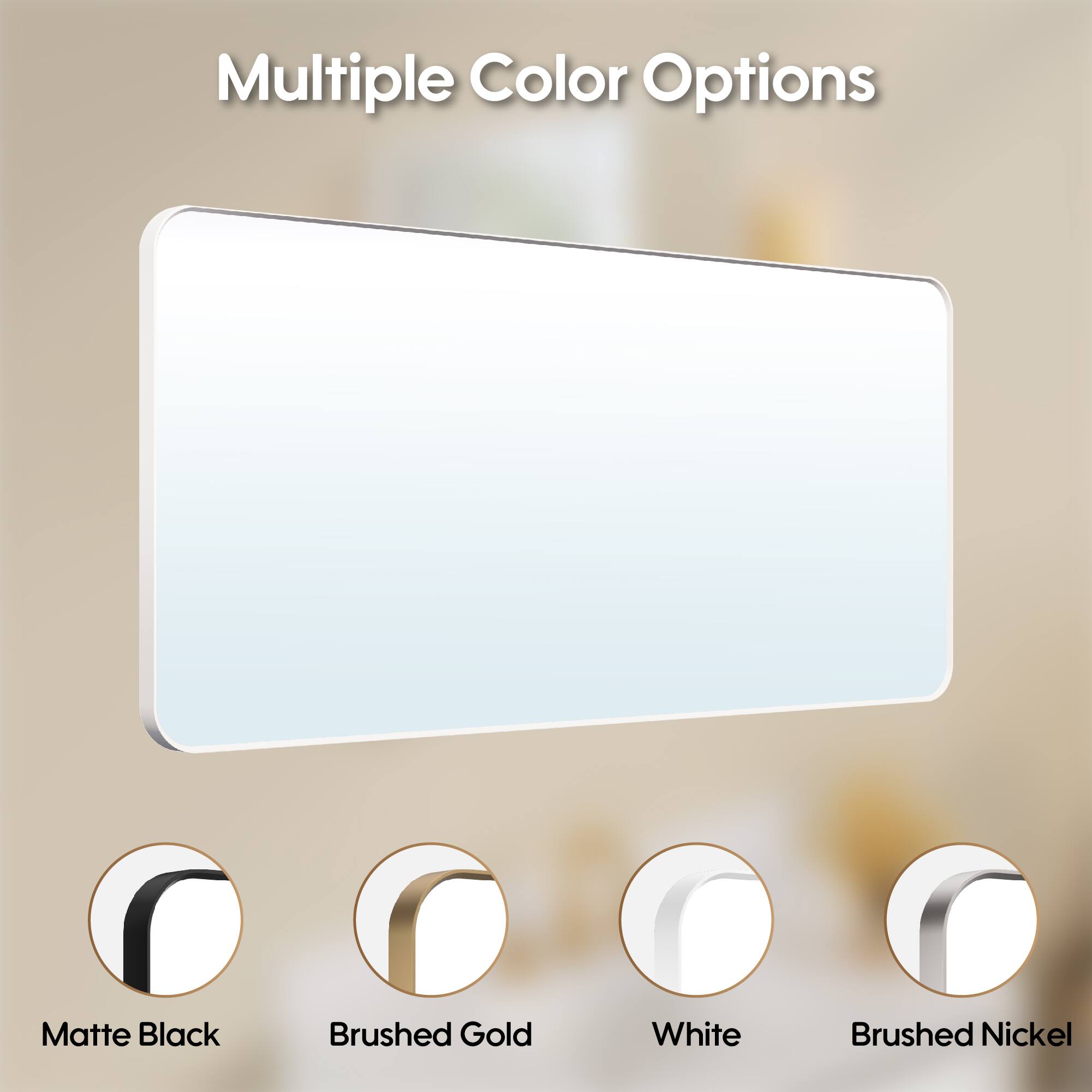 Multiple Color Options: Matte Black, Brushed Gold, White, Brushed Nickel