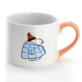 Peanuts - All Bundled Up 4 Piece 19 Ounce Stackable Stoneware Mug Set in Peach - $34.99