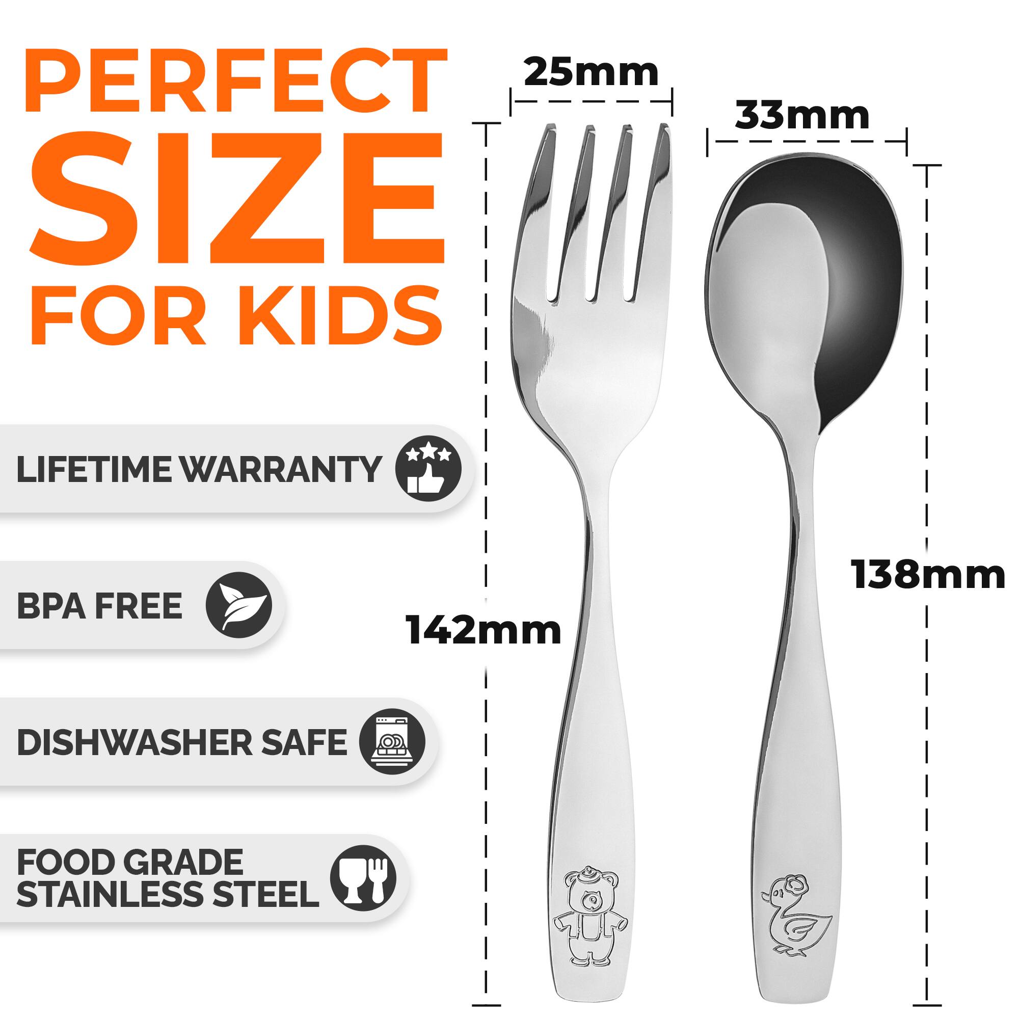 PERFECT SIZE FOR KIDS

- LIFETIME WARRANTY
- BPA FREE
- DISHWASHER SAFE
- FOOD GRADE STAINLESS STEEL

25mm  
33mm  
142mm  
138mm