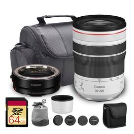 Canon - RF 70-200mm f/4 L IS USM Lens | Telephoto Zoom with Image Stabilization + More - White