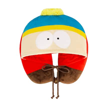 Front. Concept One - South Park Eric Cartman Hooded Travel Neck Pillow - RED.