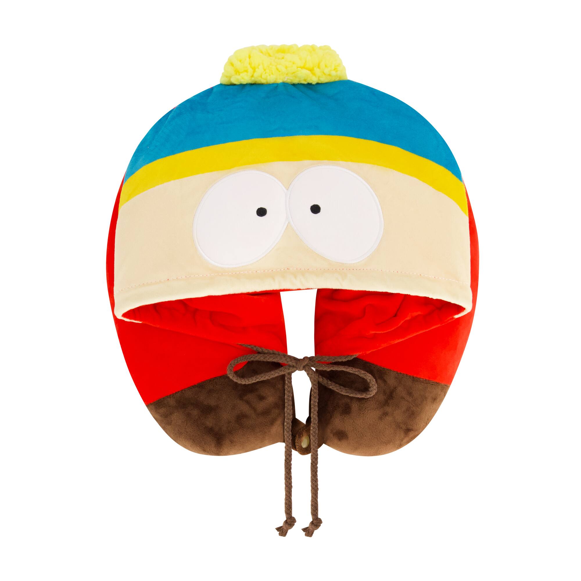 Front. Concept One - South Park Eric Cartman Hooded Travel Neck Pillow - RED.