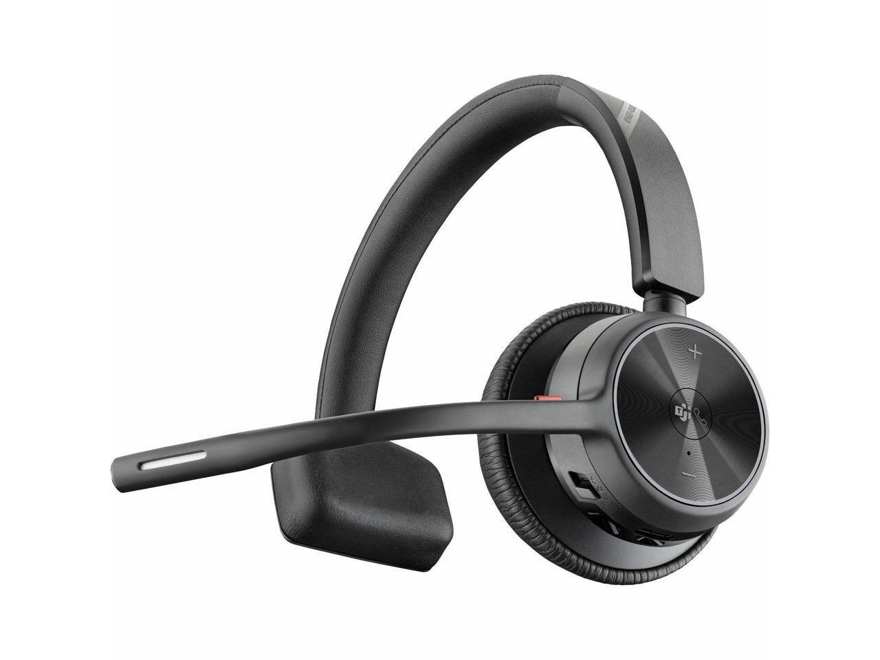 Alt View 5. HP - Poly Voyager 4310 Microsoft Teams Certified USB-C Headset with charge stan - Black.