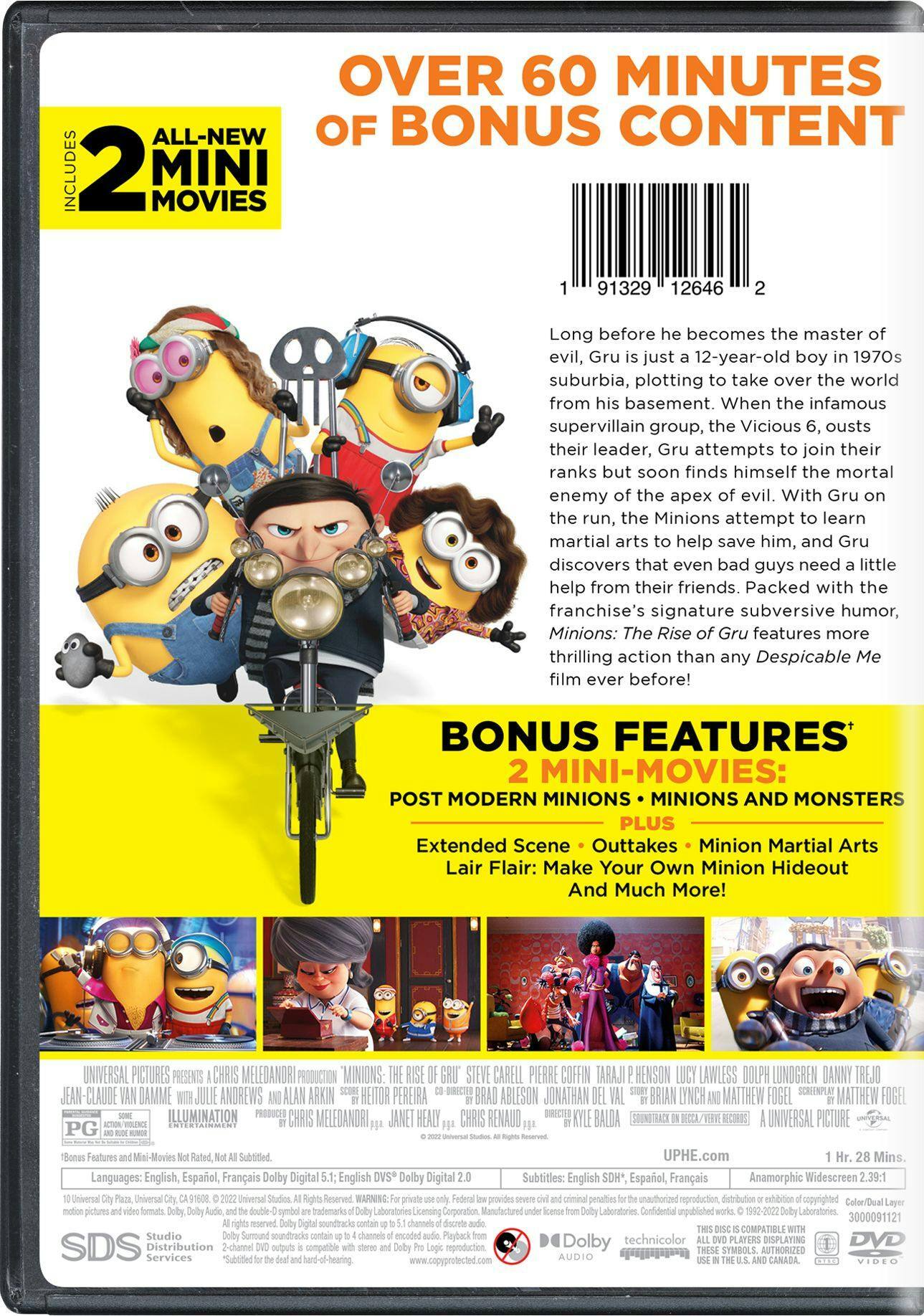 Back. Minions: The Rise of Gru [DVD].