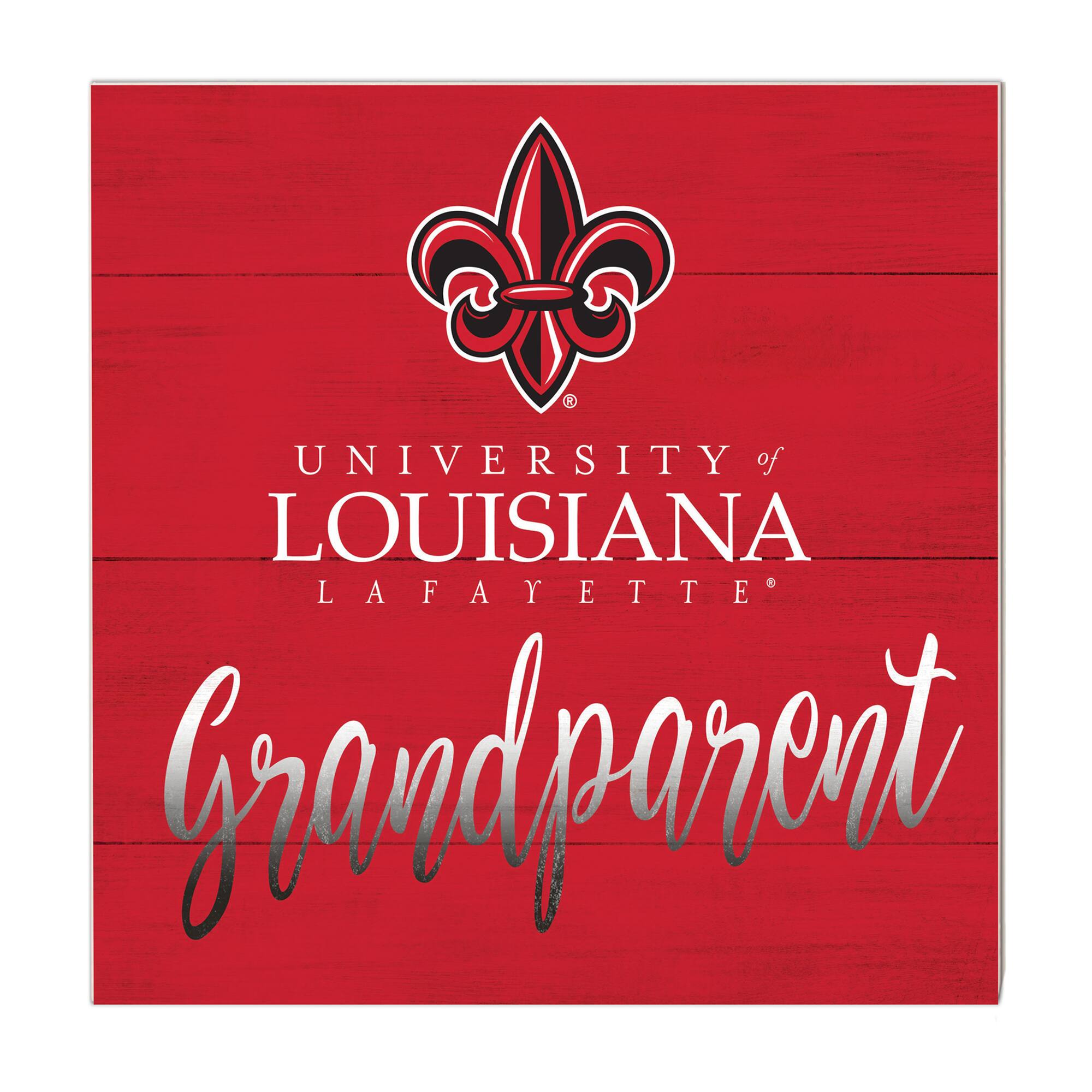 Red Louisiana Ragin' Cajuns 10'' x 10'' Grandparent Plaque